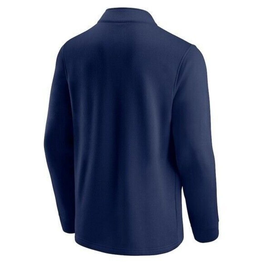 FANATICS Men's Navy, Red England Patriots Block Party Quarter-Zip Jacket NWT - Picture 3 of 6